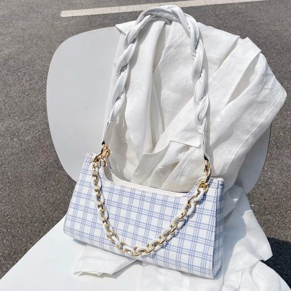 checkered shoulder bag